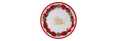 Plato navideño pastoras 11pulg multicolor