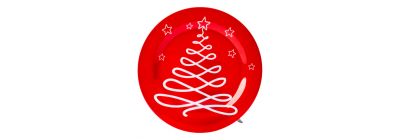 Plato navideño árbol espiral 8pulg