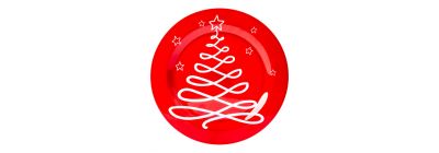 Plato navideno árbol espiral 11pulg