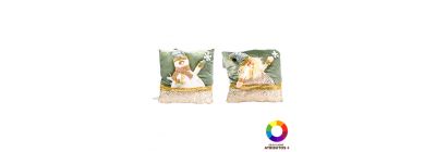 Cojín con relieve navideño