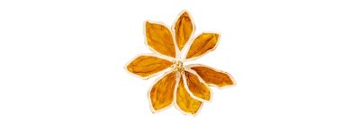 Flor artificial navideña afelpada