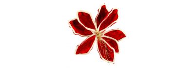 Flor navideña afelpada roja