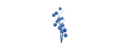 Rama navideña azul escarchada