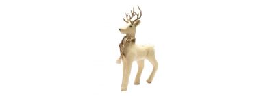 Figura afelpada reno blanco