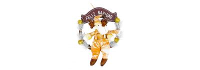 Corona con reno escarchado