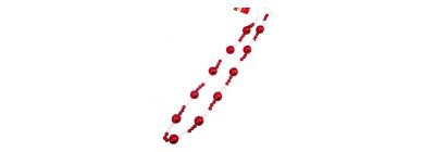 Guirnalda escarchada rojo y blanco