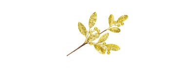 Rama artificial navideña 73cm dorado