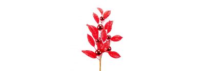 Rama navideña roja 62cm