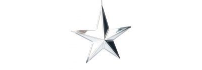 Figura estrella navideña plateada