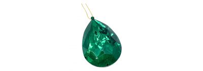 Figura colgante diamante verde