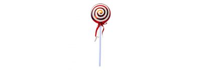 Figura colgante dulce navideño con lazo