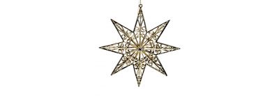 Figura colgante estrella navideña dorado