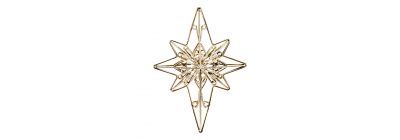 Figura colgante estrella navideña dorado