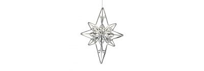 Figura colgante estrella navideña plateado