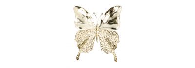 Figura mariposa con relieve dorado