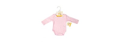 Mameluco bebé manga larga rosado