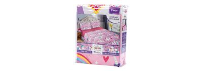 Sábana unicornio multicolor