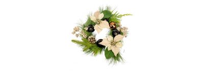 Corona adviento champagne y verde