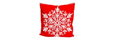 Cojín navideño copo nieve