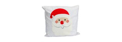Cojín navideño bordado Santa