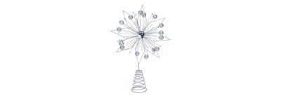 Estrella escarchada plateada