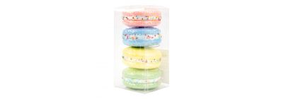 Figuras colgantes macaron escarchado