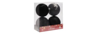 Esferas navideñas escarchadas negras
