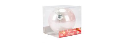 Esfera navideña rosado perlado