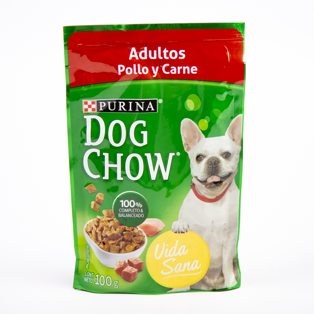 Alimento perro Dog Chow húmedo adulto pollo carne 100g