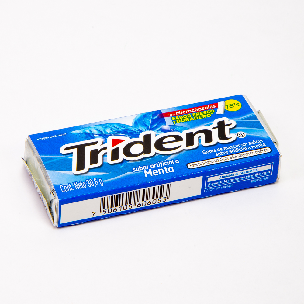 Goma mascar Trident menta 30.6g