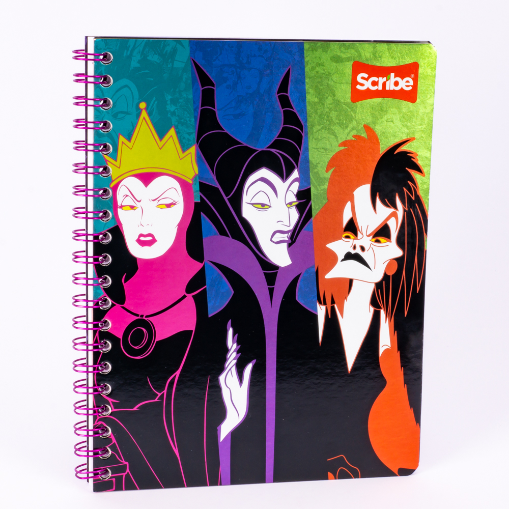 Cuaderno espiral 100h villanas Disney Surtido por estilo