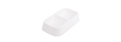 Taza plástica para mascota con relieve blanco