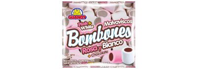Marshmallows con chocolate rosa y blanco