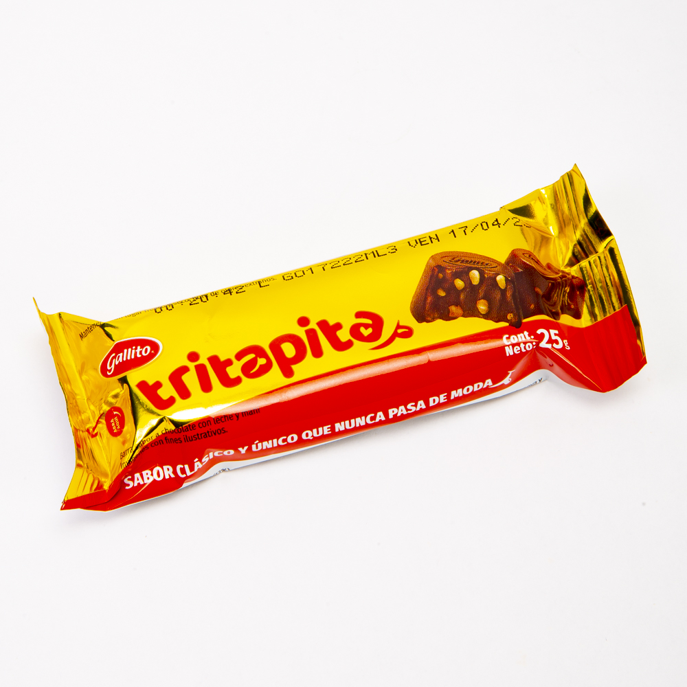 Chocolate Gallito barra tri tapita maní 25g