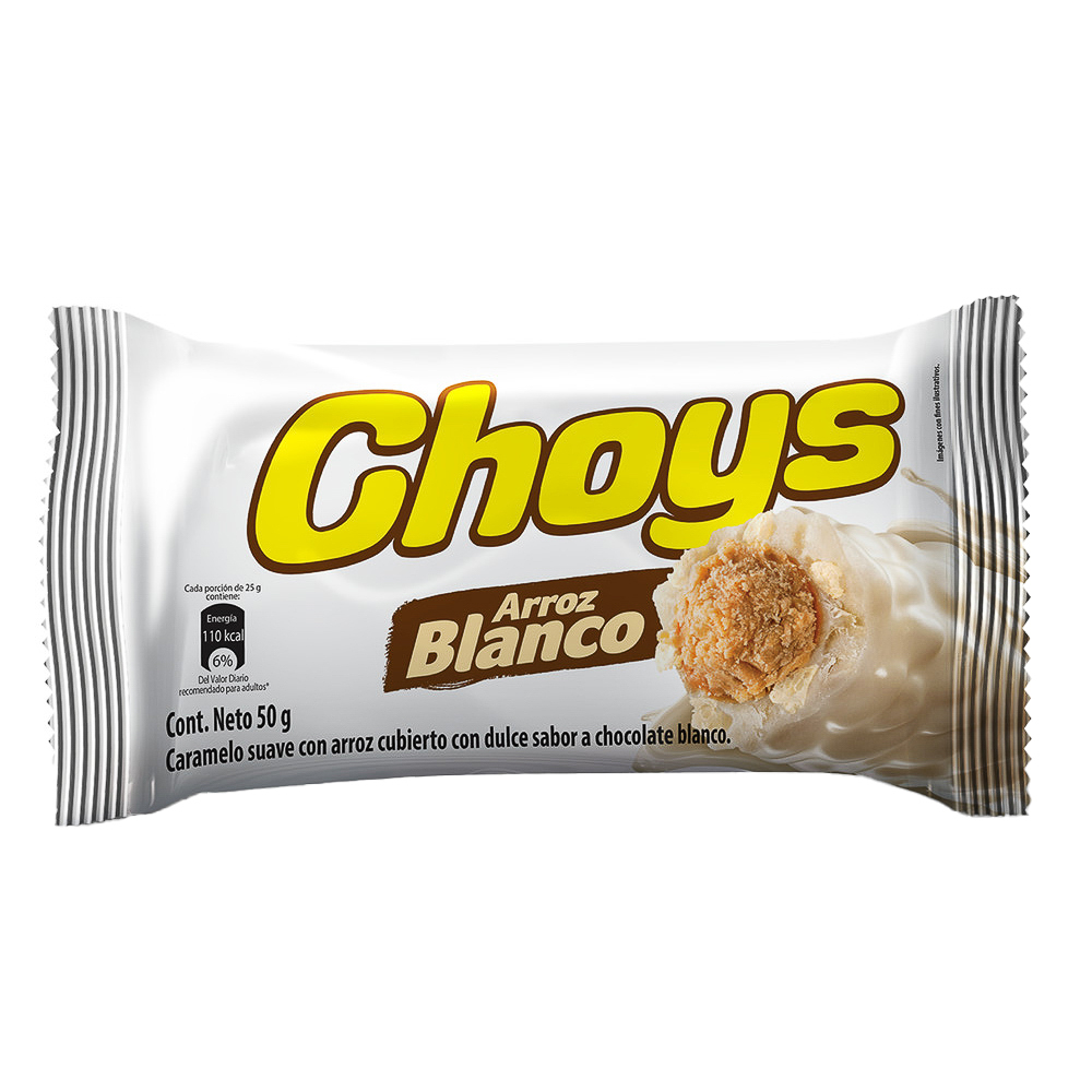 Chocolate Choys arroz boom blanco 50g