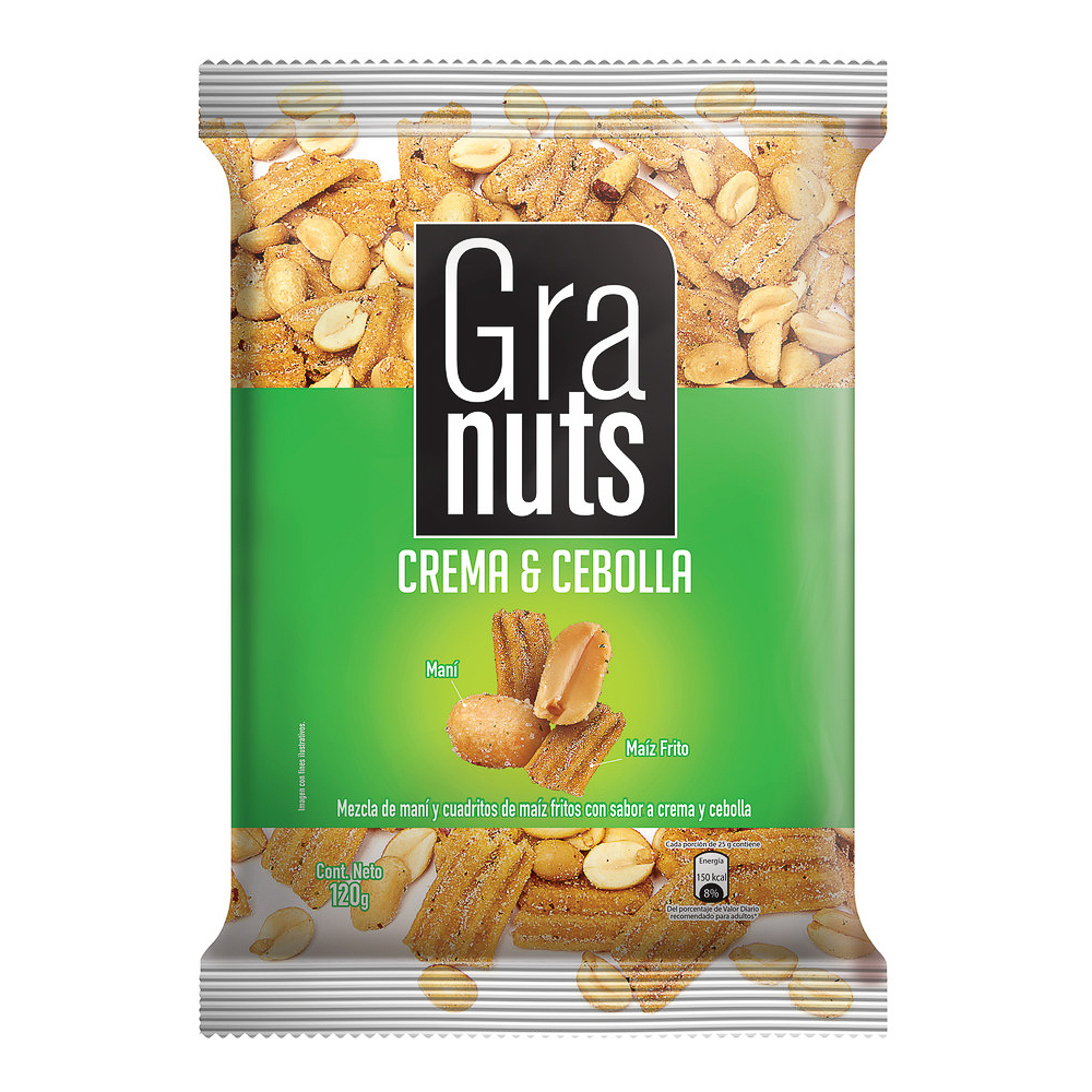 Maní Granuts crema & cebolla 