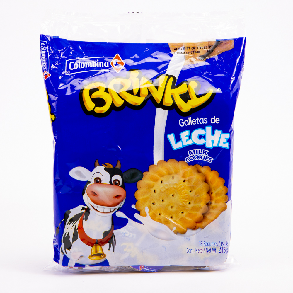 Galleta Colombina Brinky leche 18und 348g