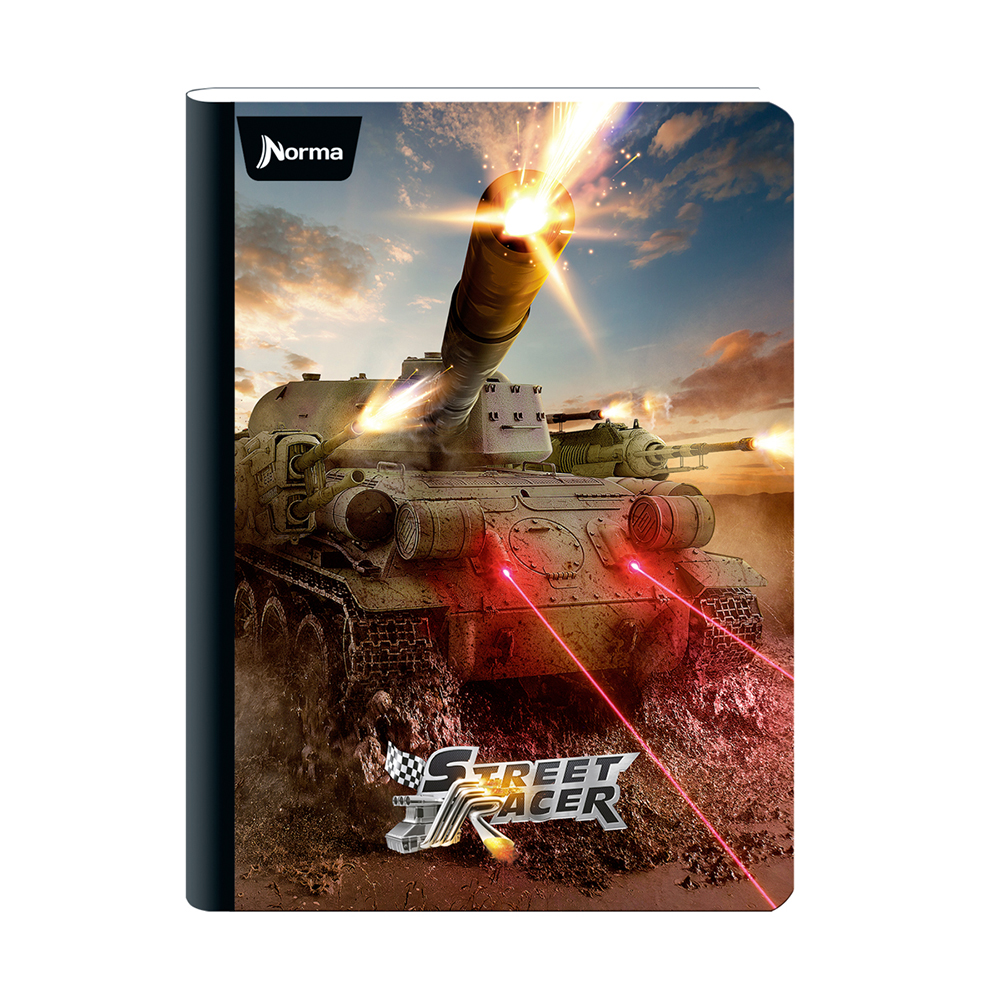 Cuaderno Norma cosido grande 1 materia 100h Street racer Surtido por estilo 