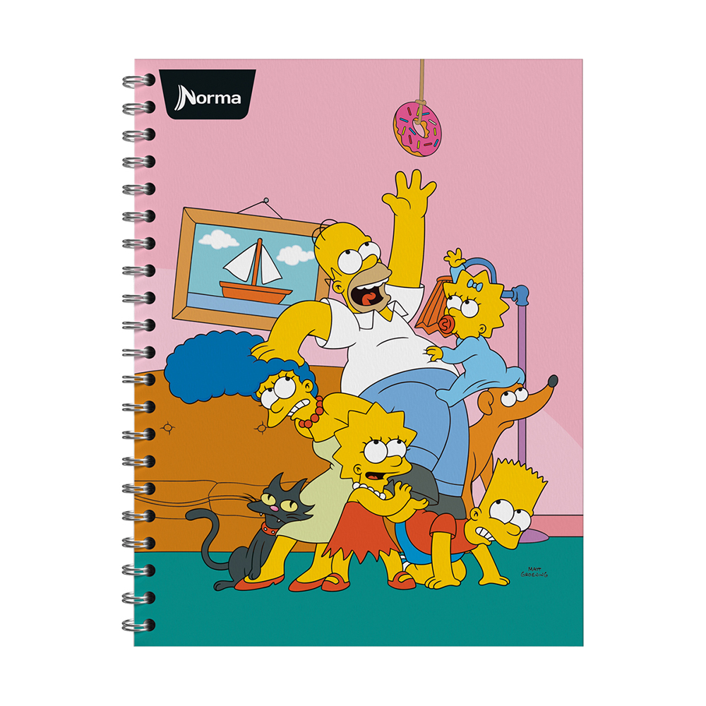 Cuaderno Norma espiral grande 80h los Simpsons