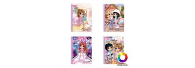 Cuaderno cosido diseño bonequinhas