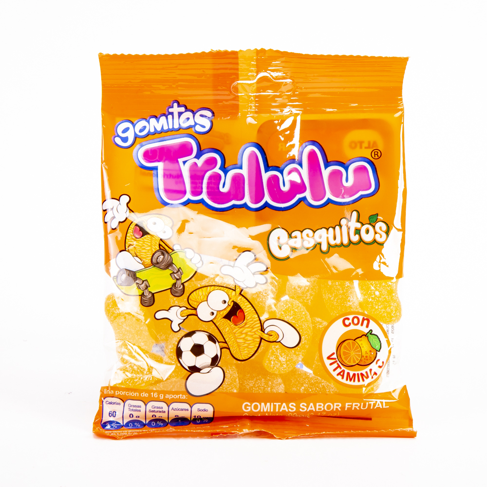 Gomita Trululu casquitos naranja 90g