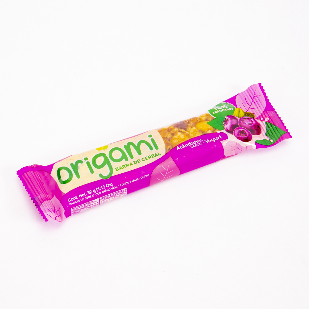 Barra cereal Origami arándanos 32g