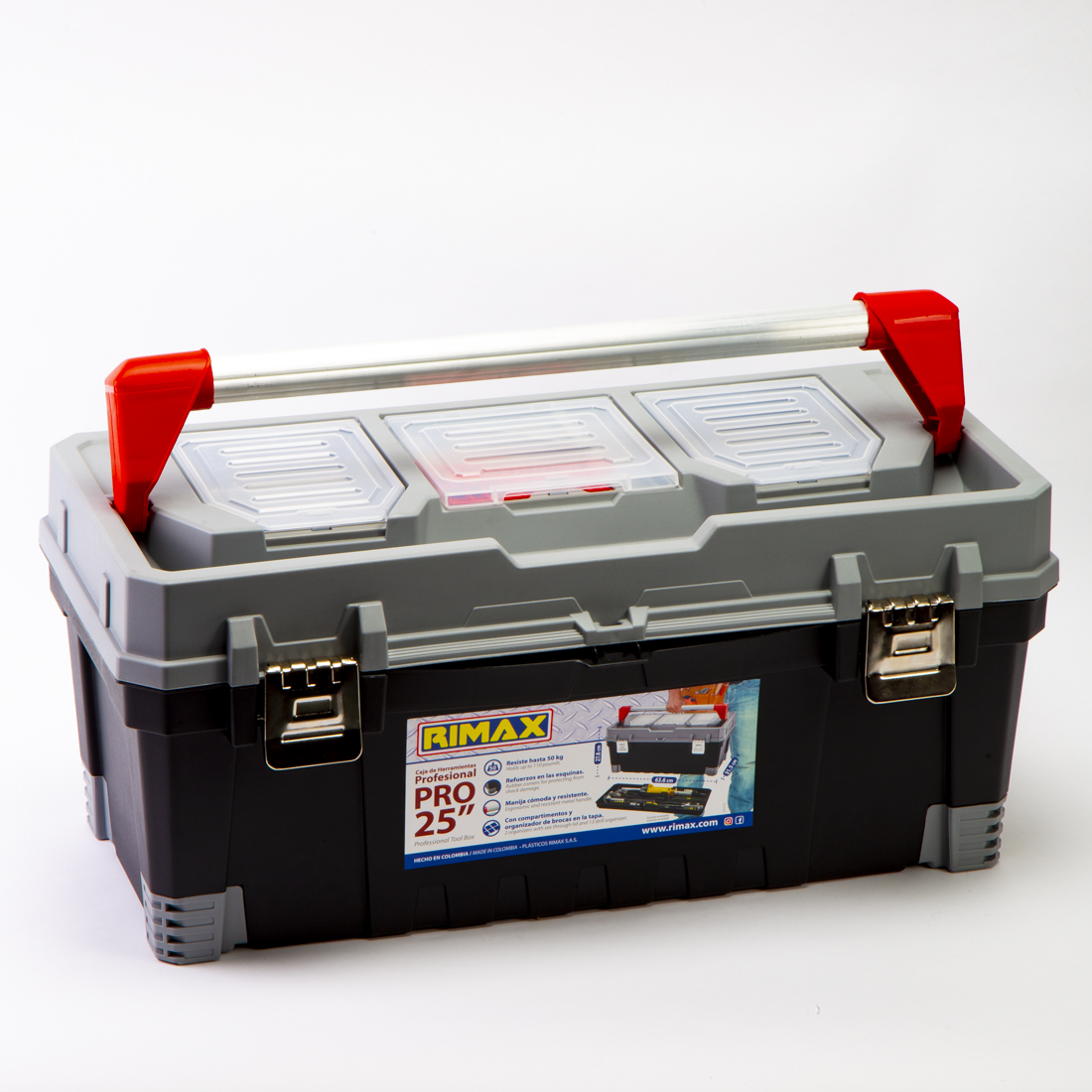 Caja herramientas profesional cierre metálico 25pulg