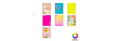 Cuaderno rayado espiral artístico