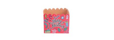 Caja cartón triangular ancheta navidad