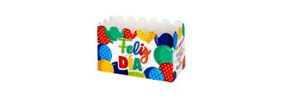 Caja ancheta globos feliz día