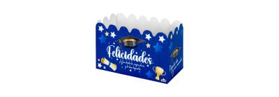 Caja azul felicidades