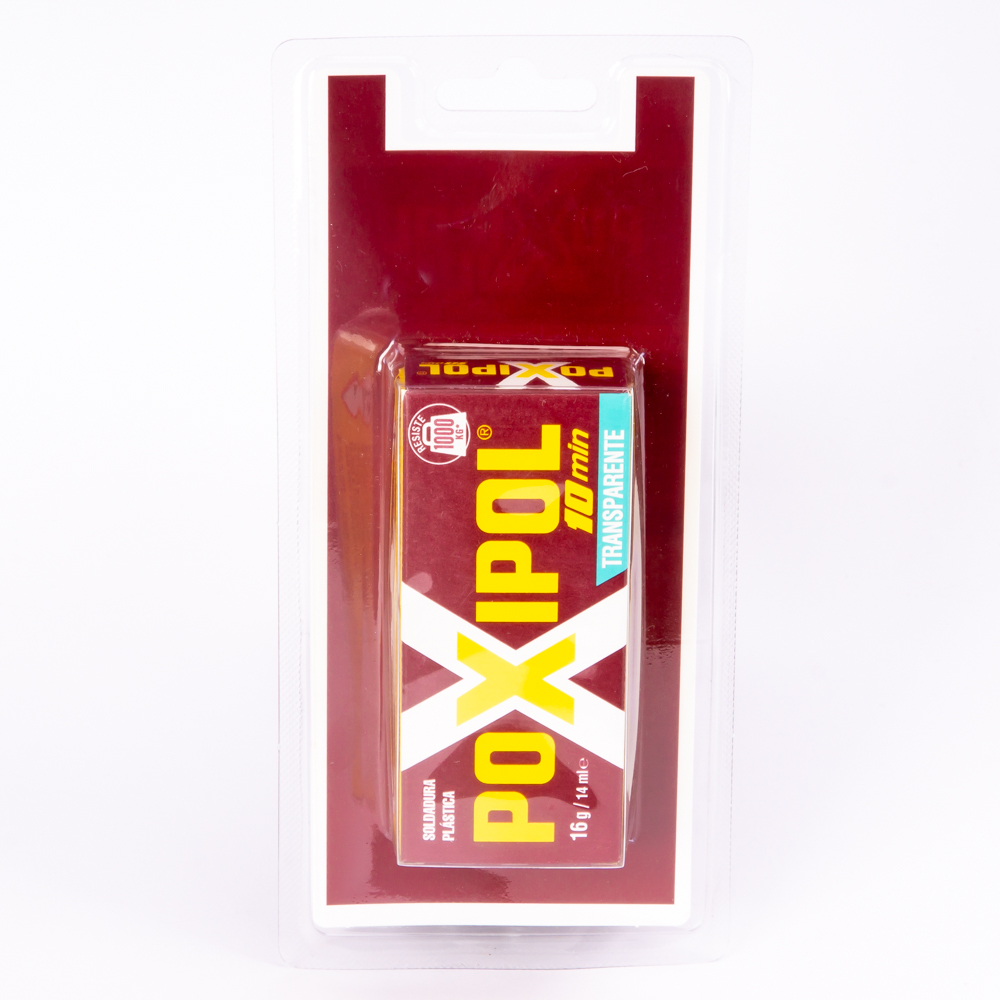 Soldadura plástica poxipol transparente 16g