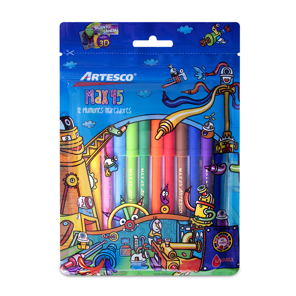 Marcador escolar Artesco 12 colores