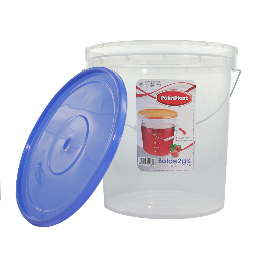 BALDE PLASTICO 2 GAL C/TAPA